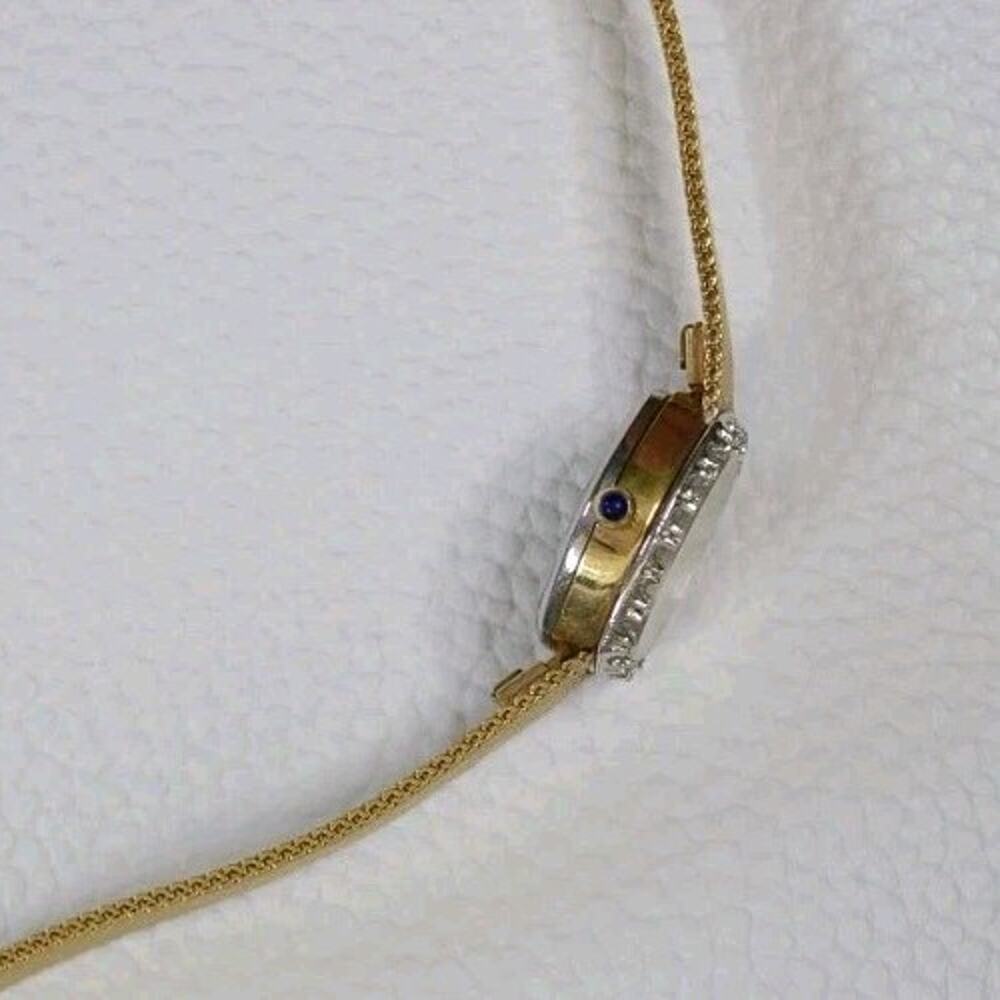 Vintage Dufonte Lucien Piccard Women's Gold Tone Oval Quartz Watch - Picture 9 of 16